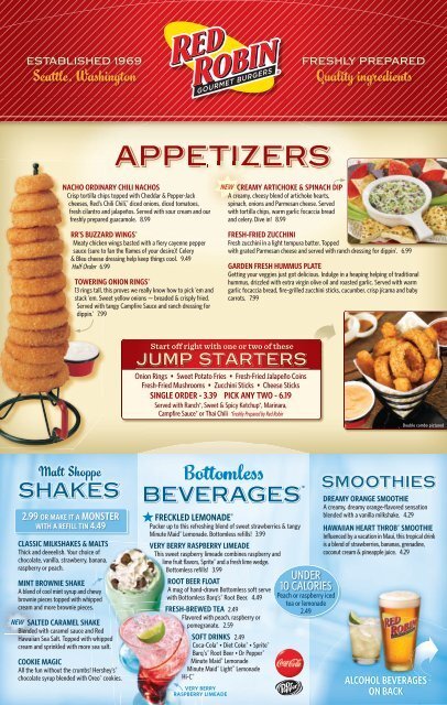 Red Robin Menu: Delicious Options for Every Taste